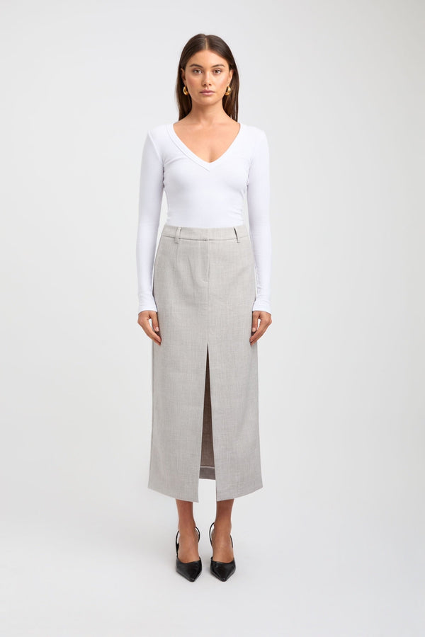 kookai Nancy Long Sleeve Top White