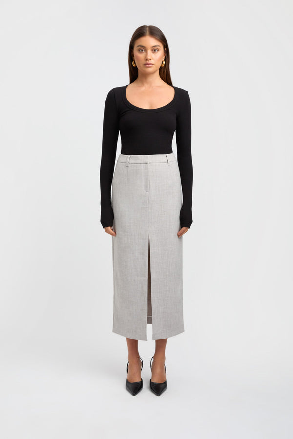 kookai Nicole Long Sleeve Top Black