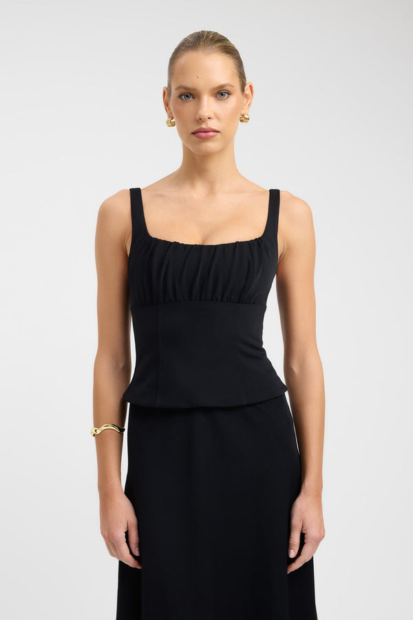 Kookai Norway Gathered Top Black