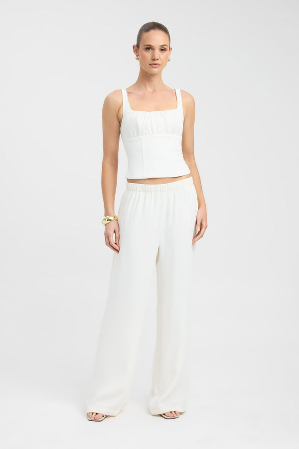 kookai Norway Gathered Top Coconut Milk