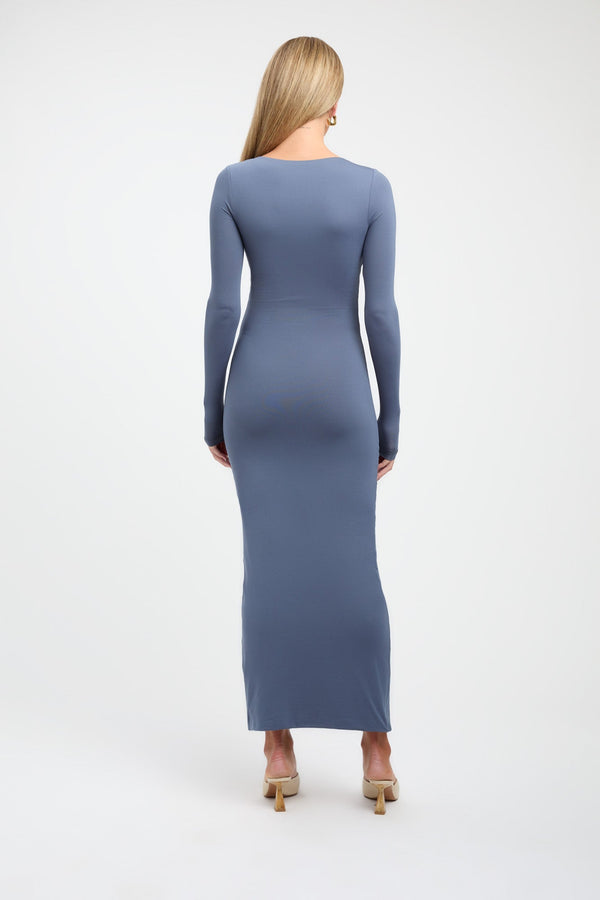 Kookai Olivia Midi Dress Steel Blue