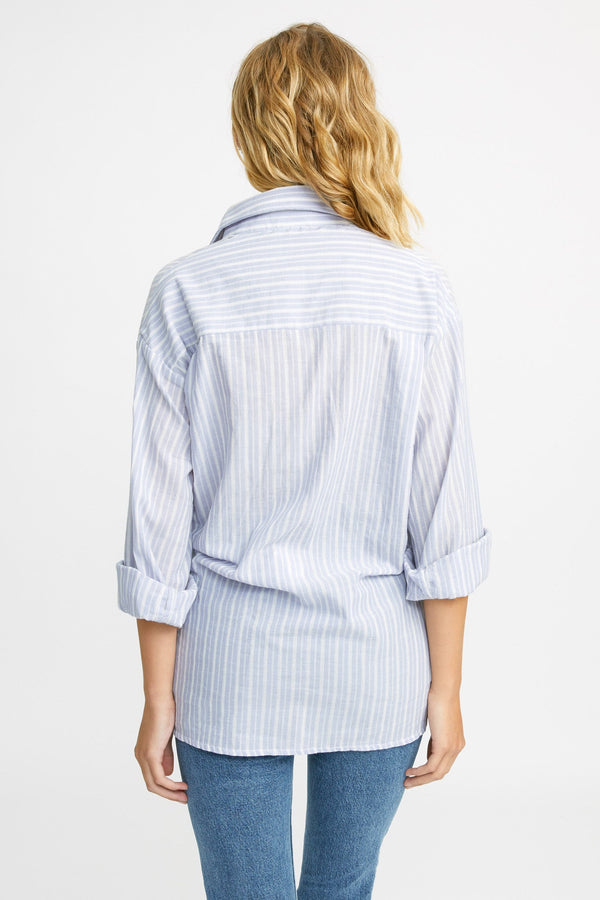 Kookai Olivia Stripe Shirt Blue
