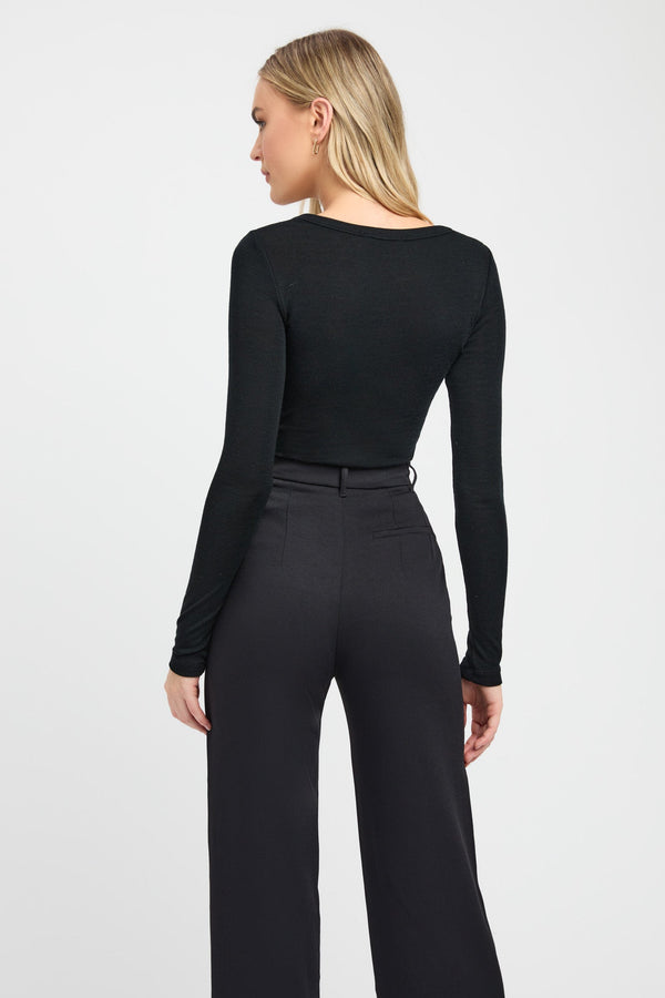 Kookai Olivia Vee Top Black