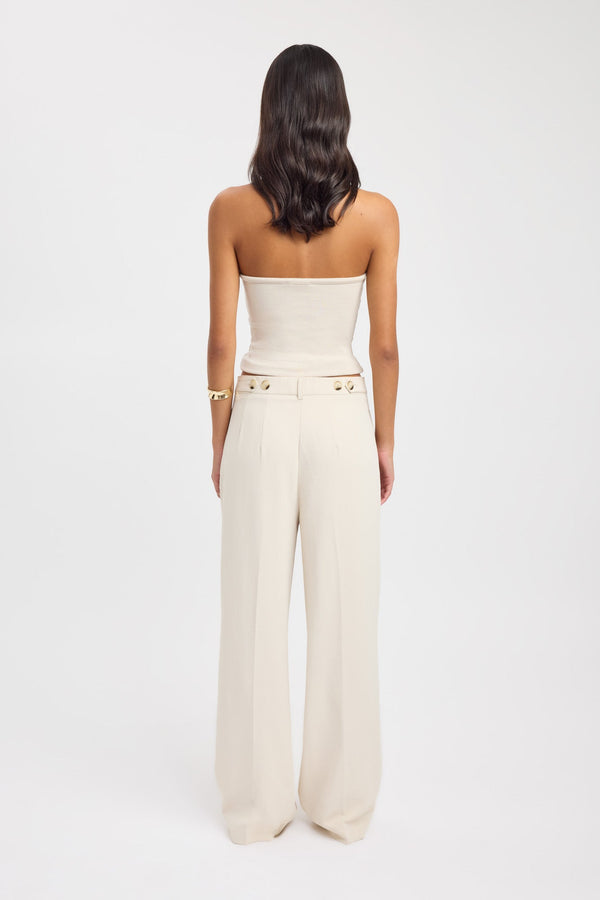 Kookai Opal Adjustable Pant Almond Milk