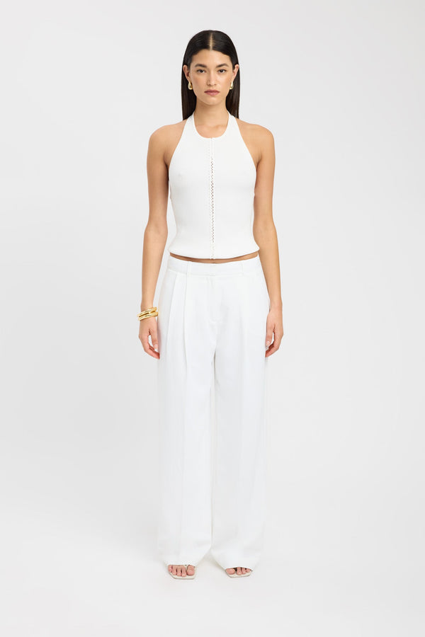 Kookai Opal Adjustable Pant Natural White
