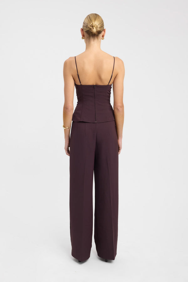 Kookai Opal Cinch Top Mahogany