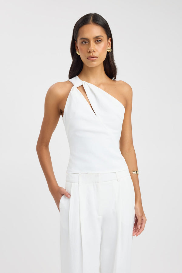 Kookai Opal Knot Top Natural White