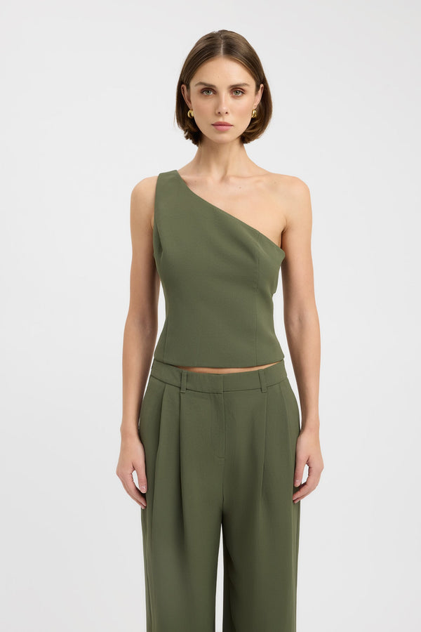 Kookai Opal Tie Back Cami Thyme