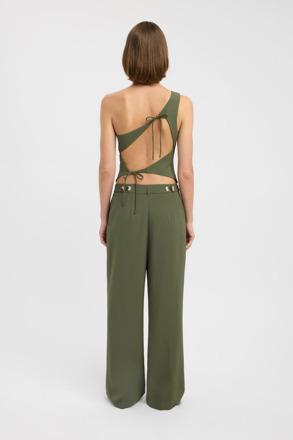 Kookai Opal Tie Back Cami Thyme