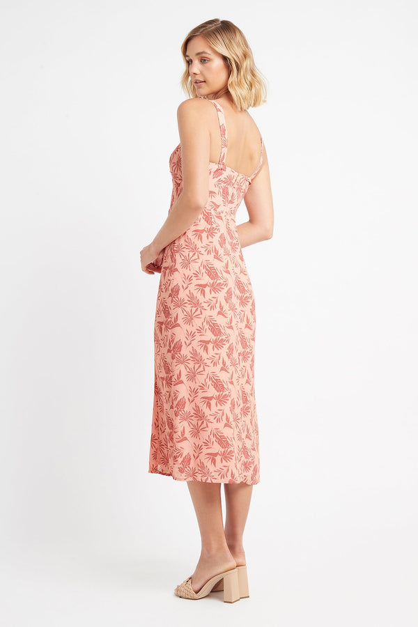 Kookai Oriana Midi Dress Coral