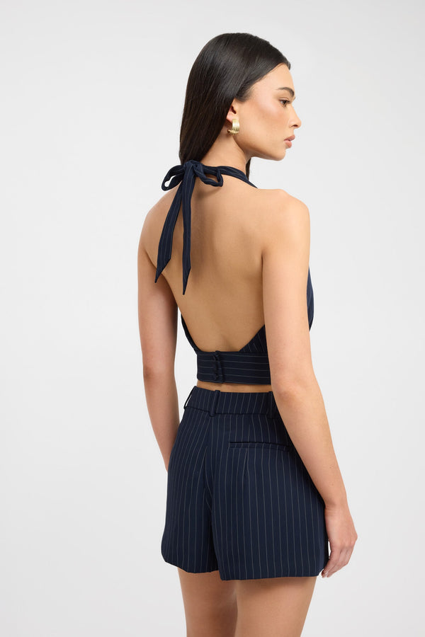 Kookai Oslo Halter Top Navy/White