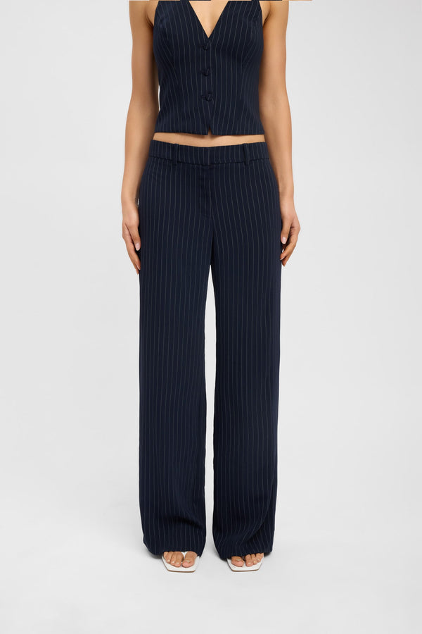 Kookai Oslo Low Rise Pant Navy/White