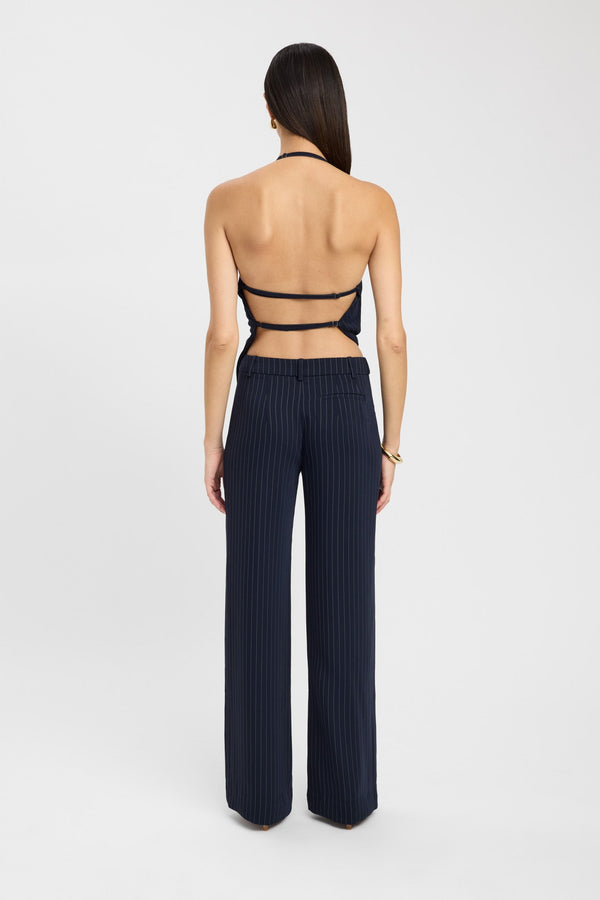 Kookai Oslo Low Rise Pant Navy/White