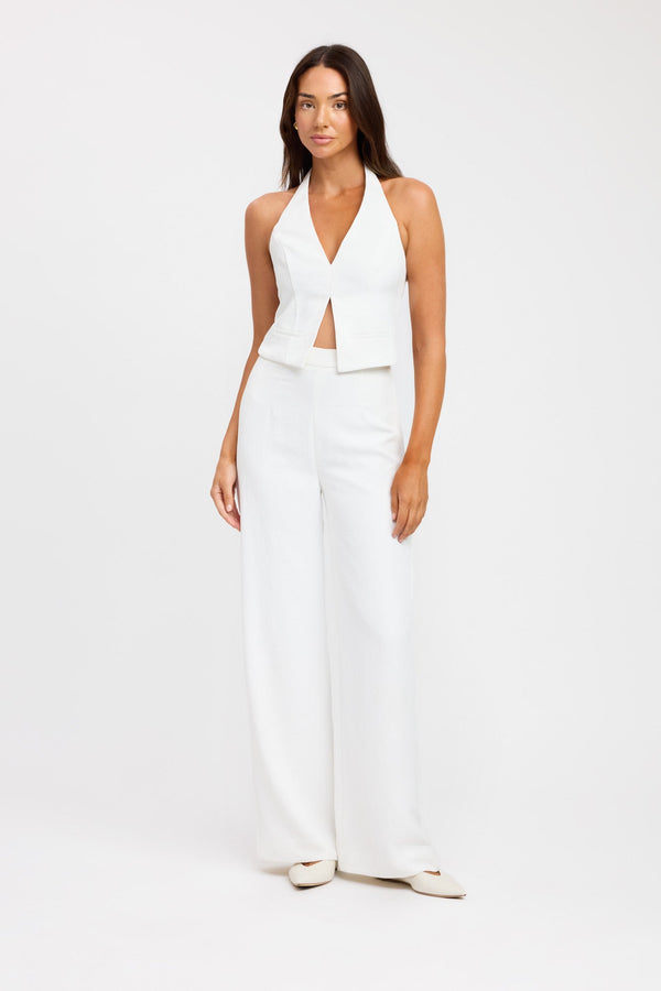 kookai Oyster Backless Vest Natural White