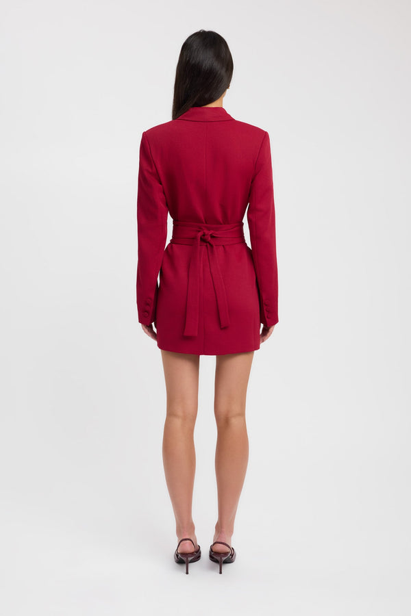 Kookai Oyster Blazer Dress Red Wine