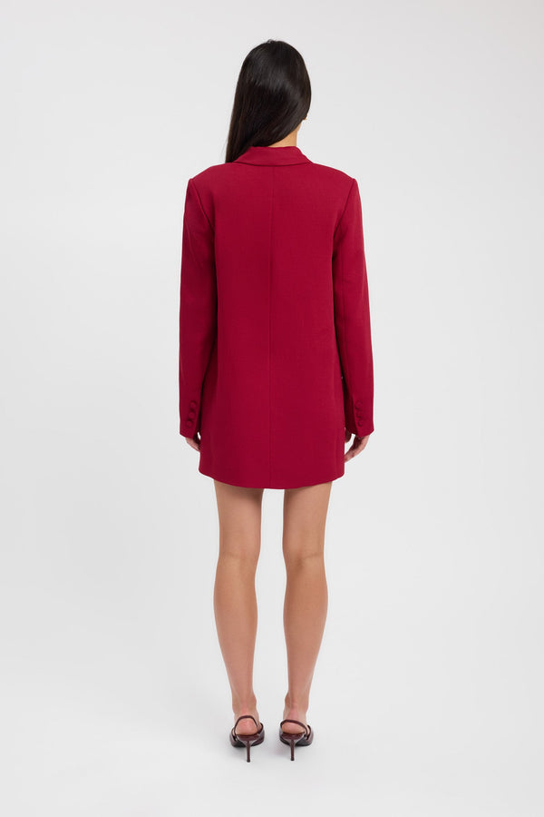 Kookai Oyster Blazer Dress Red Wine