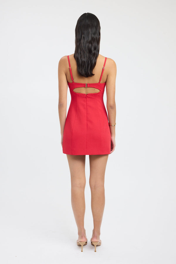 Kookai Oyster Bra Dress Tango Red