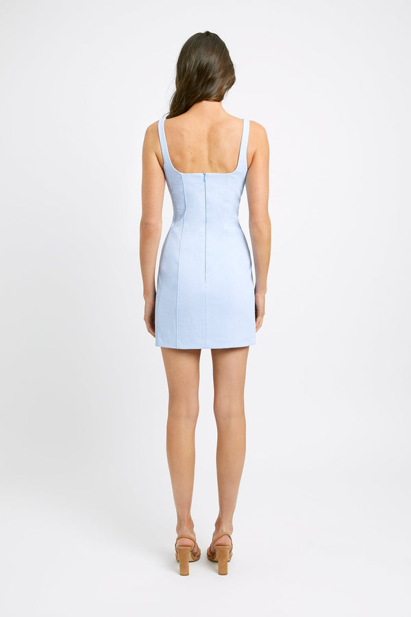Kookai Oyster Bustier Dress Ice Blue