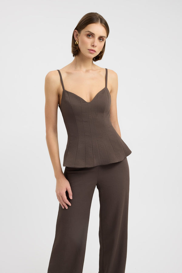 Kookai Oyster Core Low Rise Pant Ganache