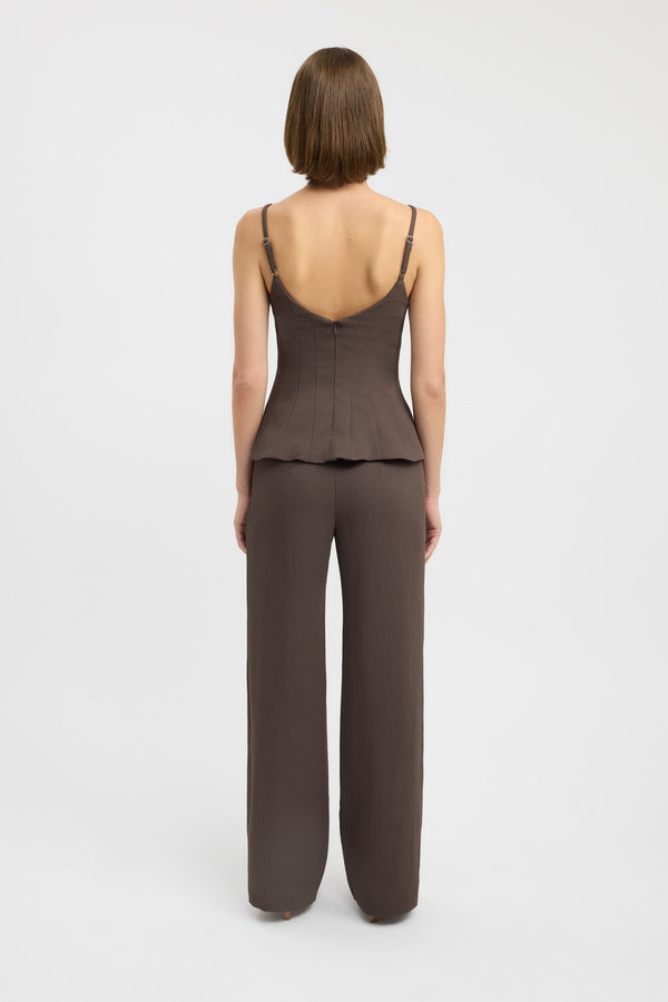 Kookai Oyster Core Low Rise Pant Ganache