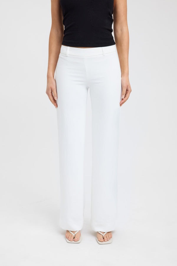 Kookai Oyster Core Low Rise Pant Natural White