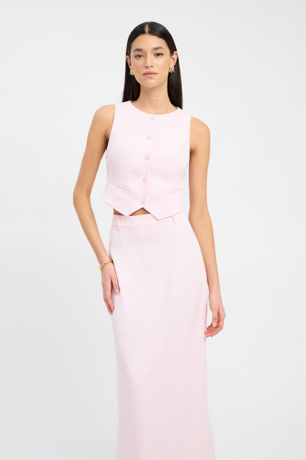 Kookai Oyster Core Vest Heavenly Pink