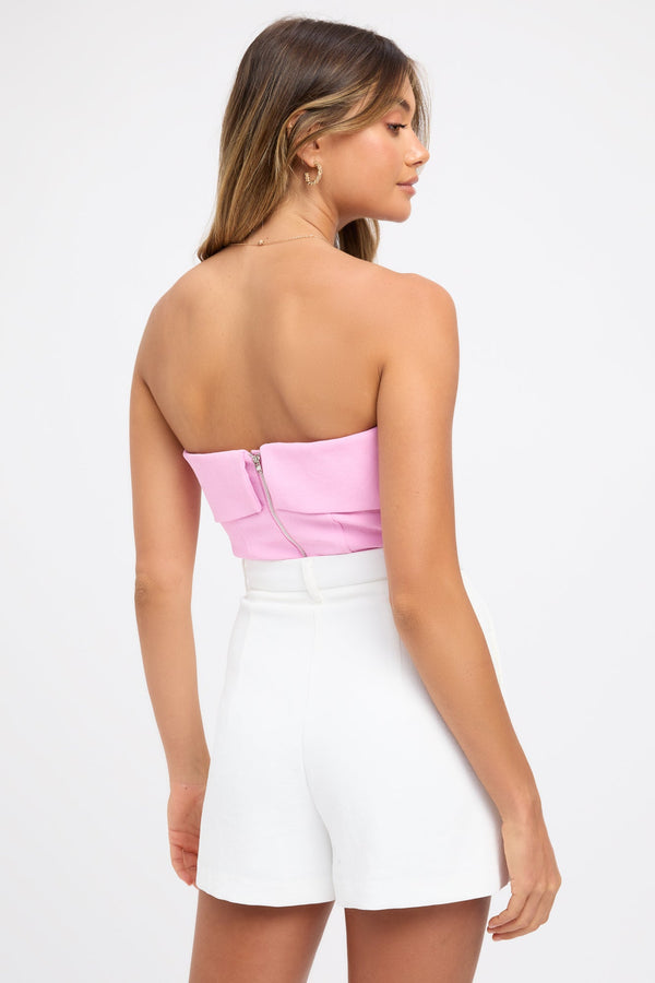 Kookai Oyster Corset Top Tiarna Pink