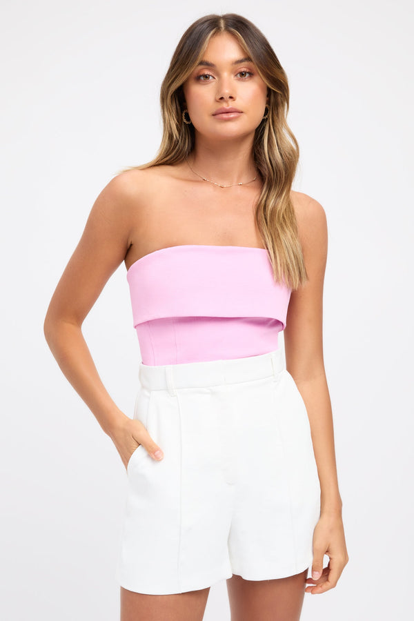 kookai Oyster Corset Top Tiarna Pink