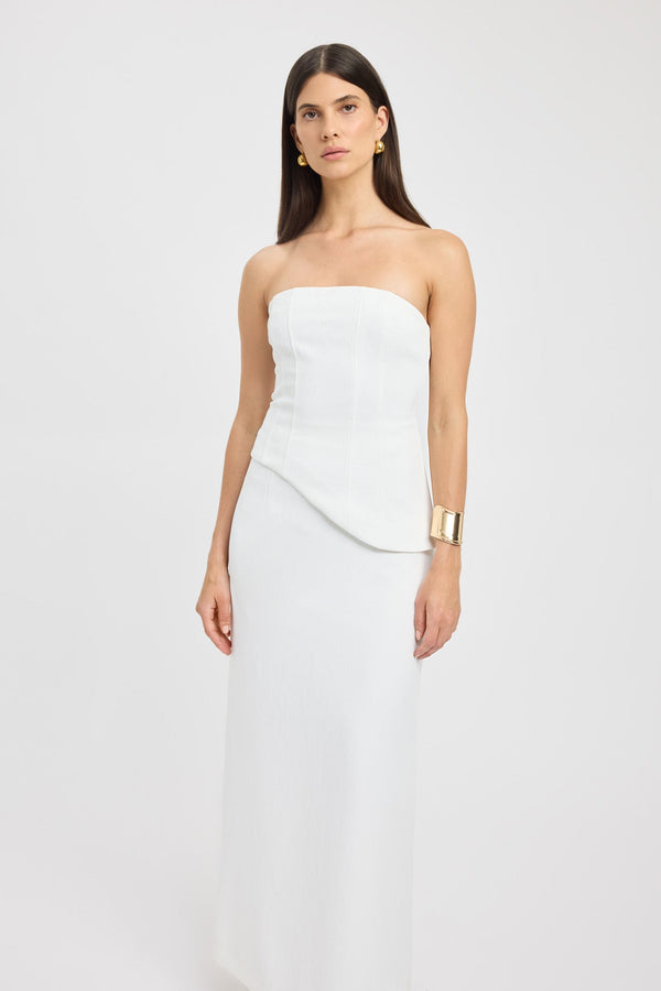 Kookai Oyster Curve Corset Natural White