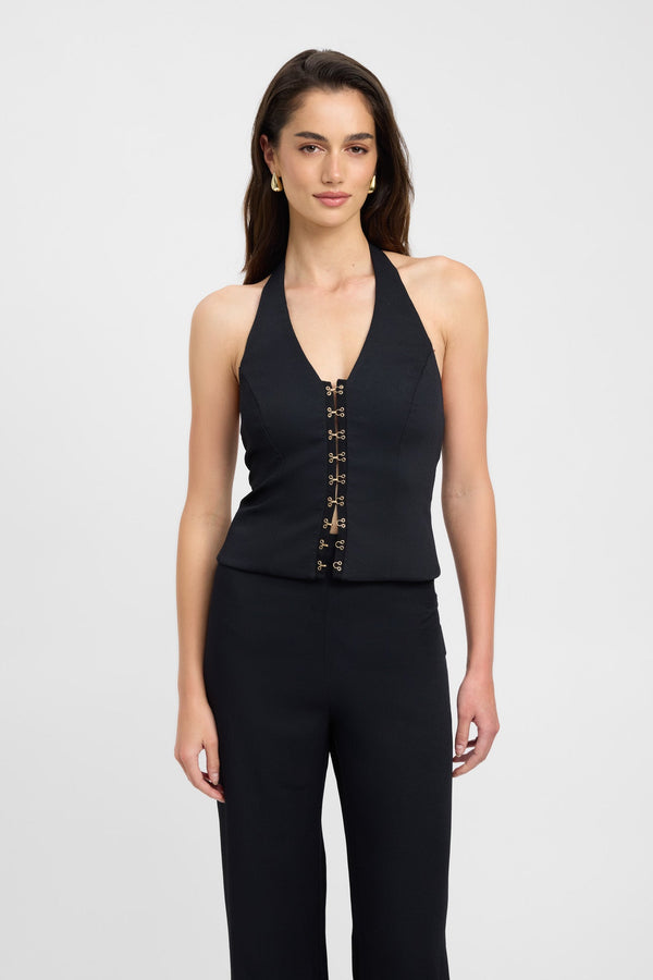 Kookai Oyster Hook Vest Black