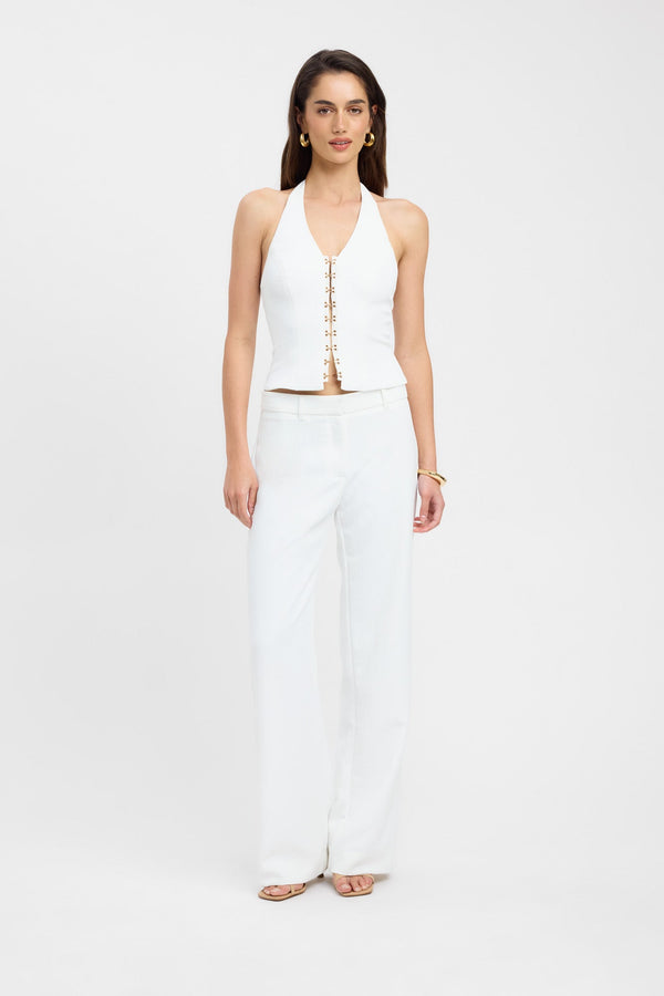 kookai Oyster Hook Vest Natural White