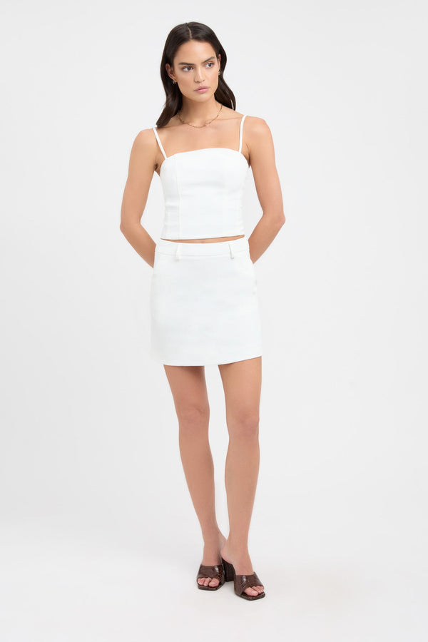 kookai Oyster Low Rise Skirt Natural White