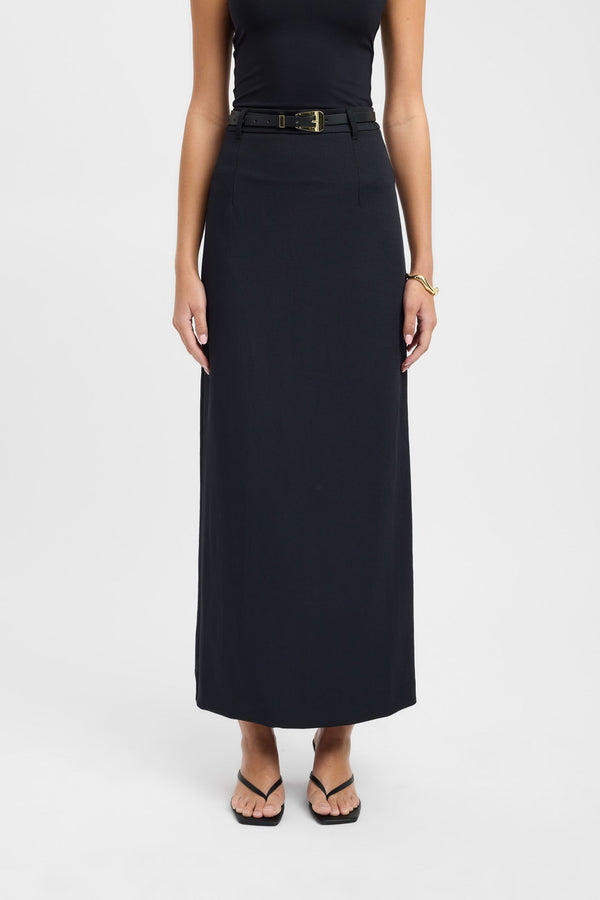 Kookai Oyster Midi Skirt Black