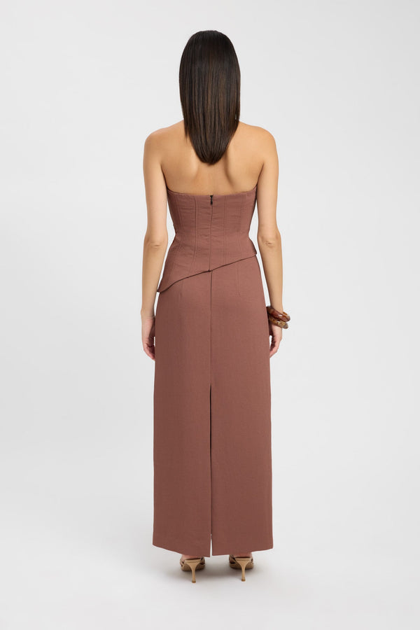 Kookai Oyster Midi Skirt Cinnamon