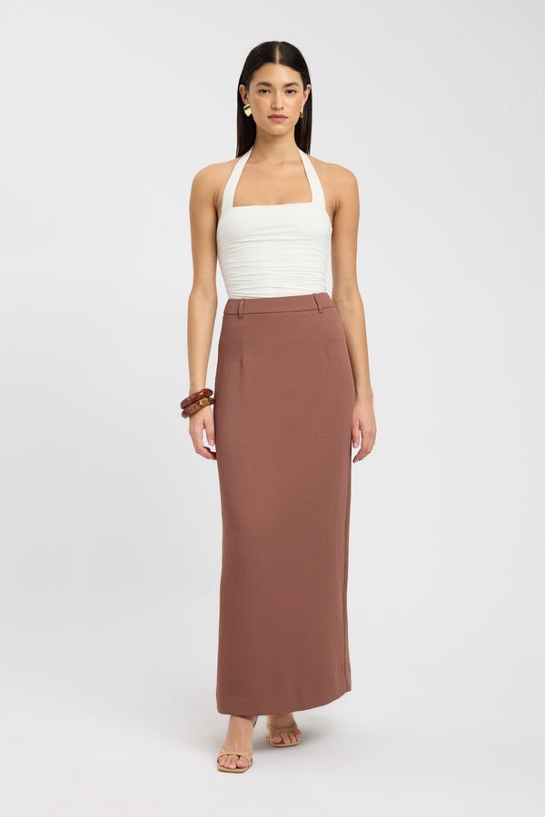 kookai Oyster Midi Skirt Cinnamon