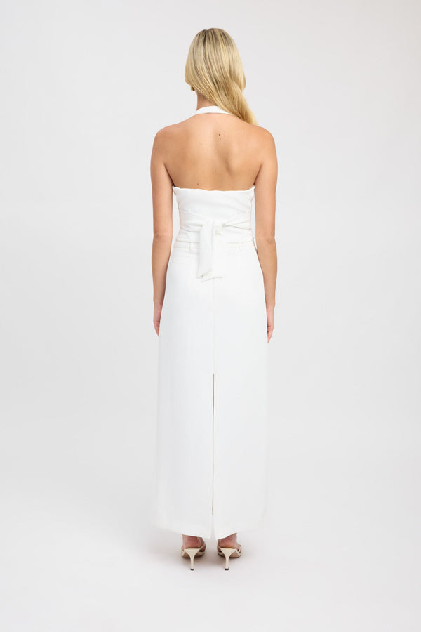 Kookai Oyster Midi Skirt Natural White