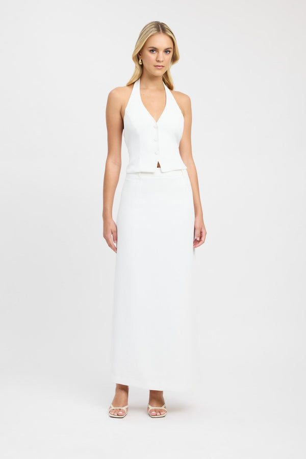 kookai Oyster Midi Skirt Natural White