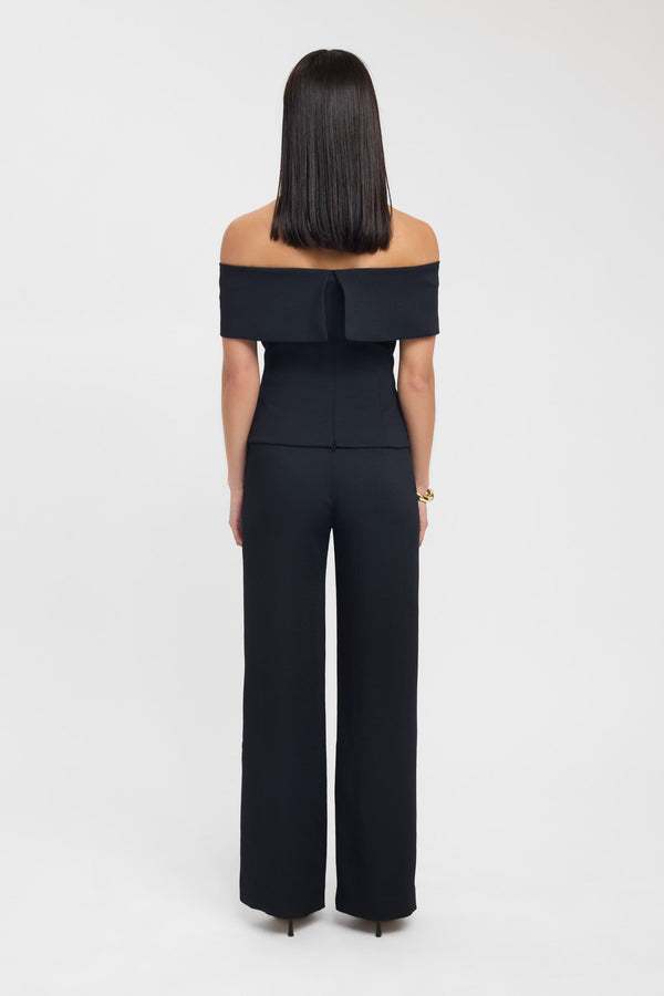 Kookai Oyster Off Shoulder Top Black