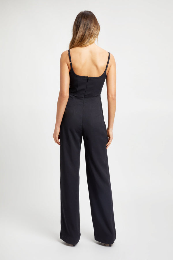 Kookai Oyster Panel Jumpsuit Black