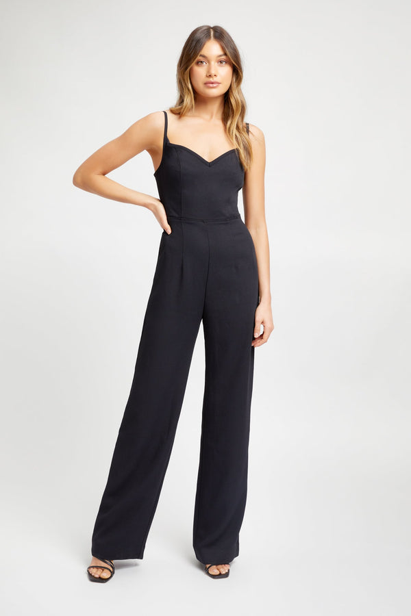 kookai Oyster Panel Jumpsuit Black