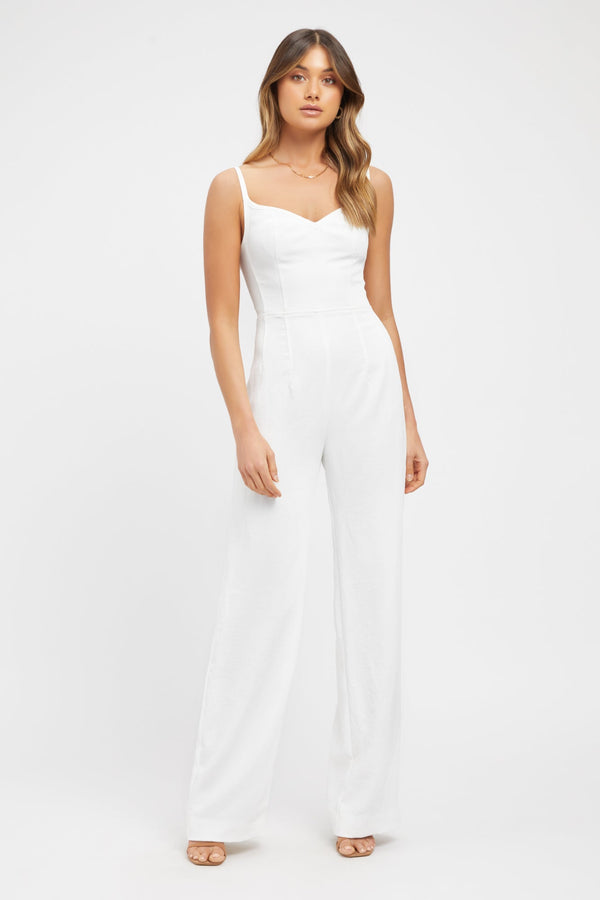 kookai Oyster Panel Jumpsuit Natural White