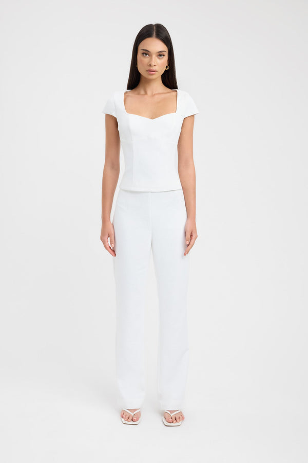 kookai Oyster Short Sleeve Top Natural White