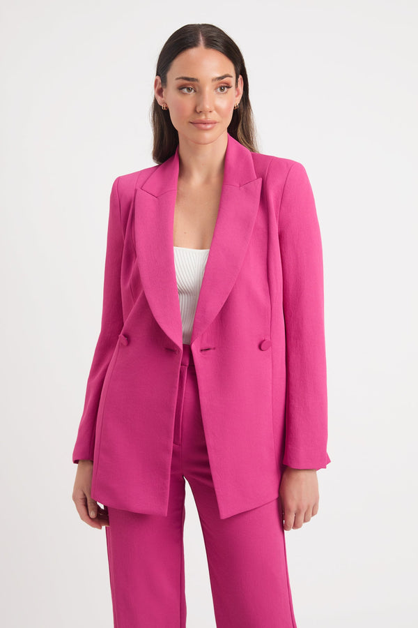 kookai Oyster Slim Blazer Dahlia