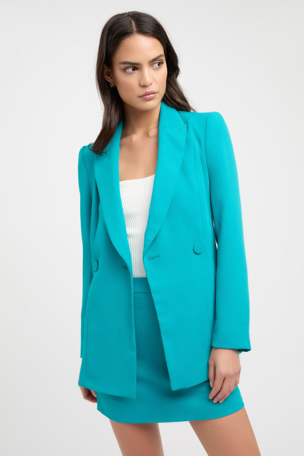 kookai Oyster Slim Blazer Teal