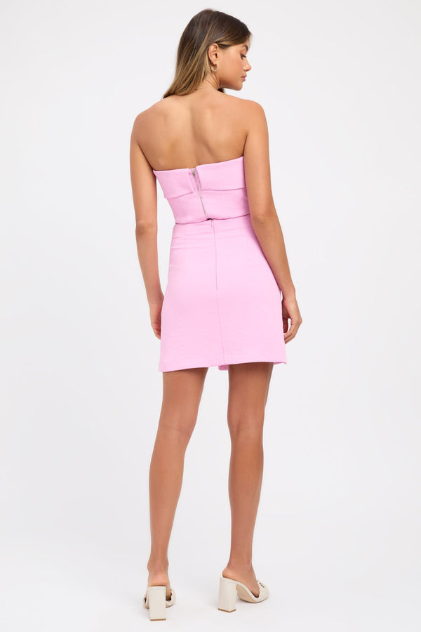 Kookai Oyster Split Mini Skirt Tiarna Pink