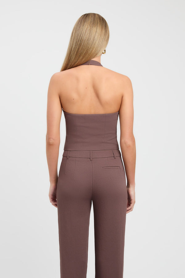 Kookai Oyster Staple Vest Mocha