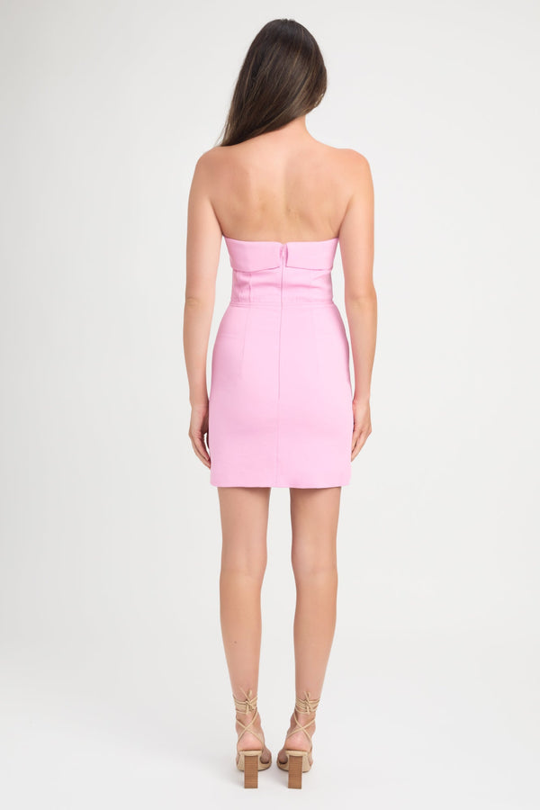 Kookai Oyster Strapless Mini Dress Tiarna Pink