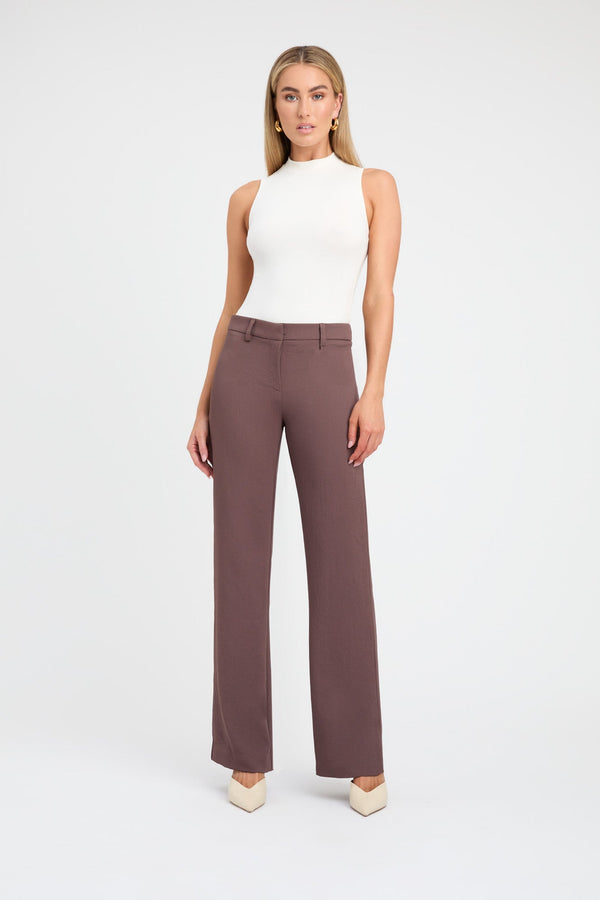 kookai Oyster Suit Pant Mocha