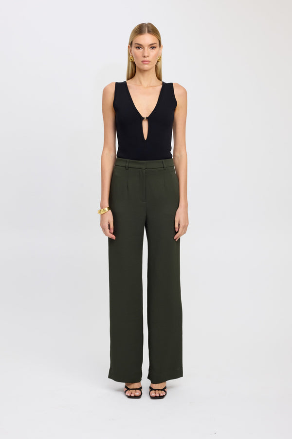 kookai Oyster Tailored Pant Deep Khaki