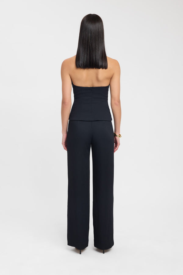 Kookai Oyster Trim Halter Top Black